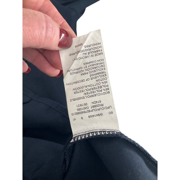 Dickies Mens Navy Blue Work Shirt M Button-Up Chest Pockets Long Sleeve Durable - Picture 6 of 7